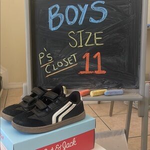 Cat & Jack Black Sneakers with White Stripes